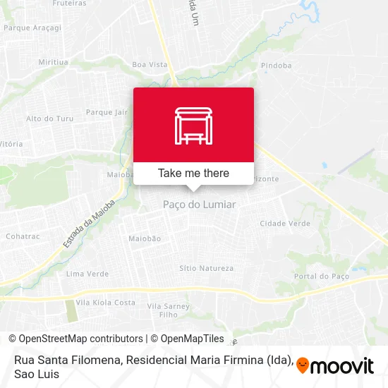 Rua Santa Filomena, Residencial Maria Firmina (Ida) map