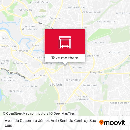 Mapa Avenida Casemiro Júnior, Anil (Sentido Centro)