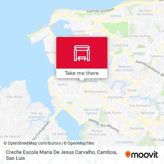 Mapa Creche Escola Maria De Jesus Carvalho, Camboa