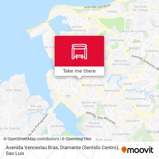 Mapa Avenida Venceslau Brás, Diamante (Sentido Centro)