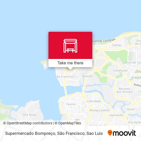 Mapa Supermercado Bompreço, São Francisco