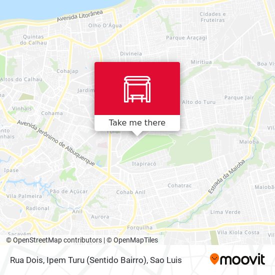 Rua Dois, Ipem Turu (Sentido Bairro) map