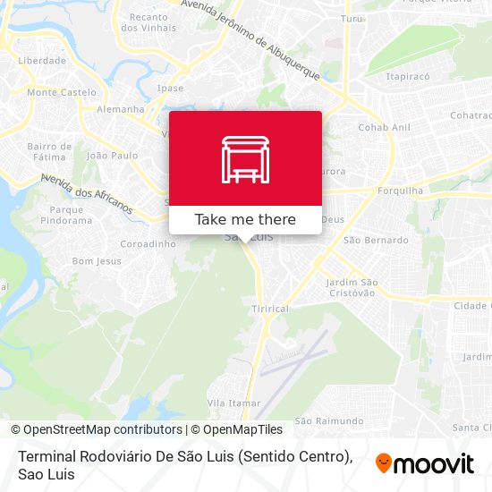 Mapa Terminal Rodoviário De São Luis (Sentido Centro)