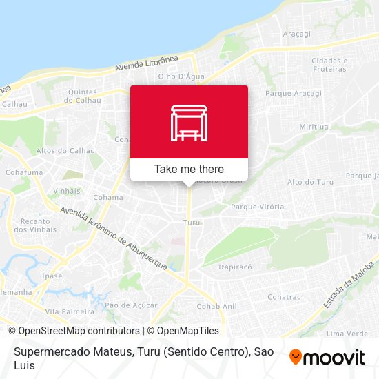 Supermercado Mateus, Turu (Sentido Centro) map