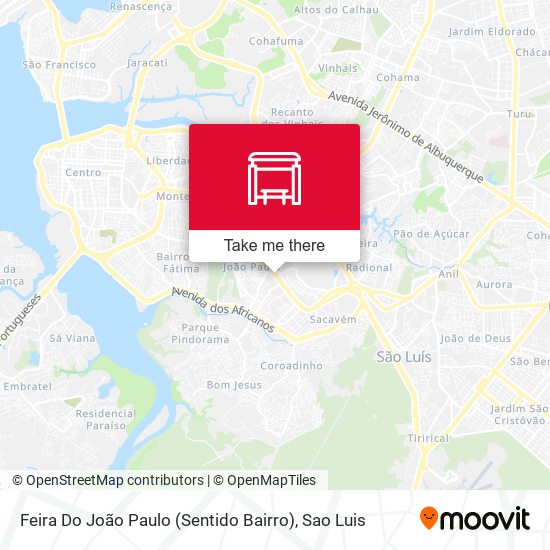 Mapa Feira Do João Paulo (Sentido Bairro)