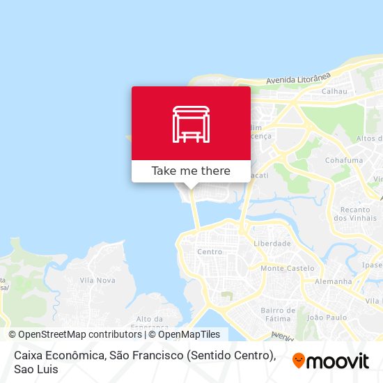 Mapa Caixa Econômica, São Francisco (Sentido Centro)