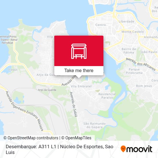 Desembarque: A311 L1 | Núcleo De Esportes map