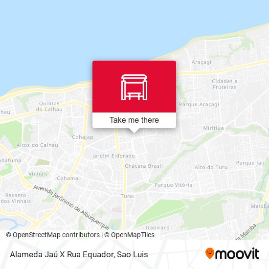 Alameda Jaú X Rua Equador map