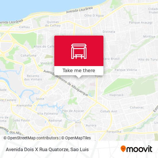 Avenida Dois X Rua Quatorze map
