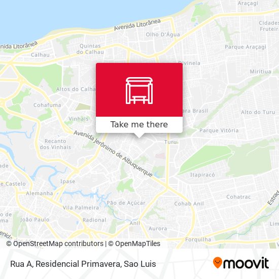 Rua A, Residencial Primavera map