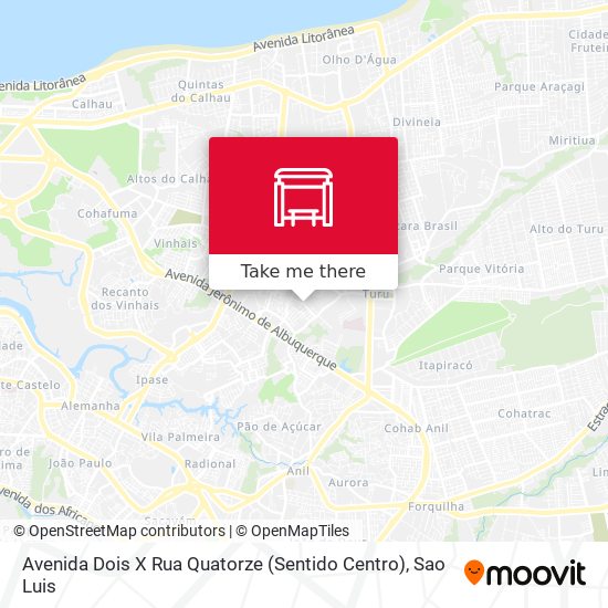 Avenida Dois X Rua Quatorze (Sentido Centro) map