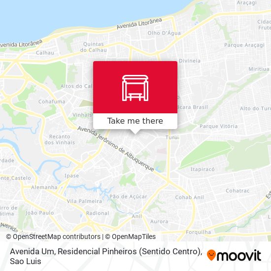 Avenida Um, Residencial Pinheiros (Sentido Centro) map