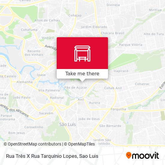 Rua Três X Rua Tarquínio Lopes map