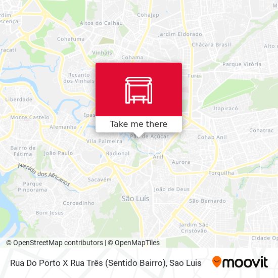 Rua Do Porto X Rua Três (Sentido Bairro) map