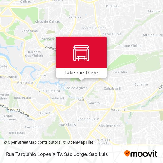 Rua Tarquínio Lopes X Tv. São Jorge map