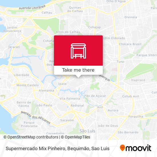 Mapa Supermercado Mix Pinheiro, Bequimão