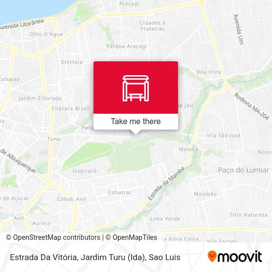 Estrada Da Vitória, Jardim Turu (Ida) map