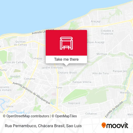 Rua Pernambuco, Chácara Brasil map