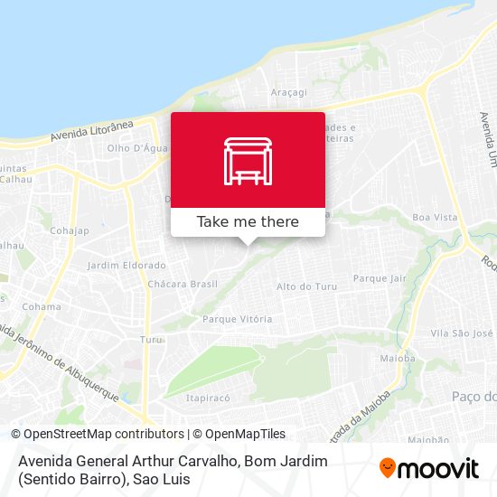 Avenida General Arthur Carvalho, Bom Jardim (Sentido Bairro) map