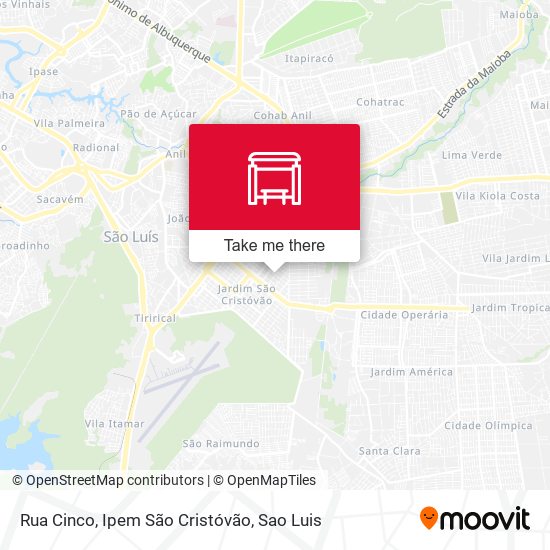 Rua Cinco, Ipem São Cristóvão map