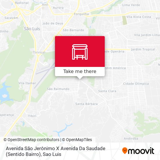 Avenida São Jerônimo X Avenida Da Saudade (Sentido Bairro) map