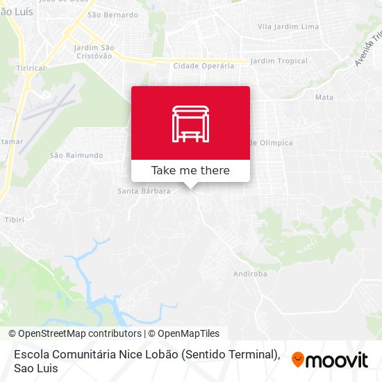 Mapa Escola Comunitária Nice Lobão (Sentido Terminal)