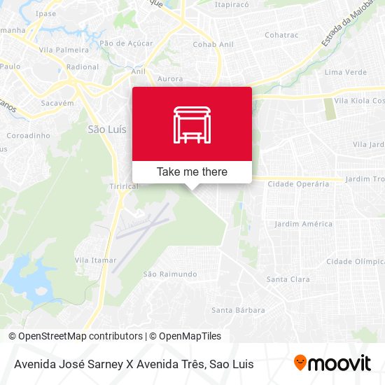 Avenida José Sarney X Avenida Três map