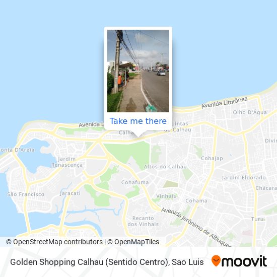 Mapa Golden Shopping Calhau (Sentido Centro)