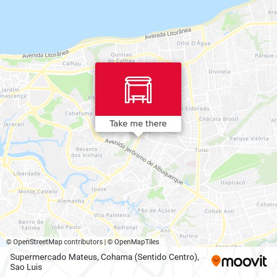 Supermercado Mateus, Cohama (Sentido Centro) map