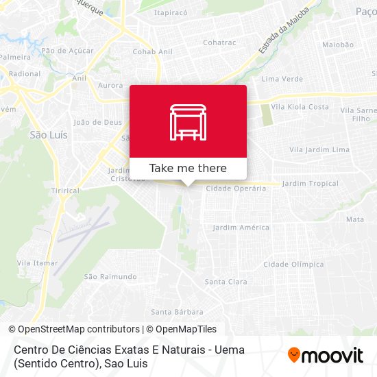 Centro De Ciências Exatas E Naturais - Uema (Sentido Centro) map