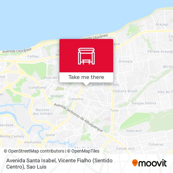 Avenida Santa Isabel, Vicente Fialho (Sentido Centro) map