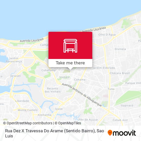 Rua Dez X Travessa Do Arame (Sentido Bairro) map