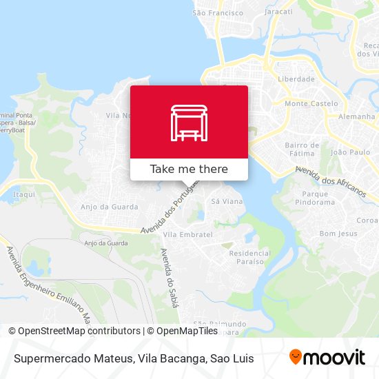 Mapa Supermercado Mateus, Vila Bacanga
