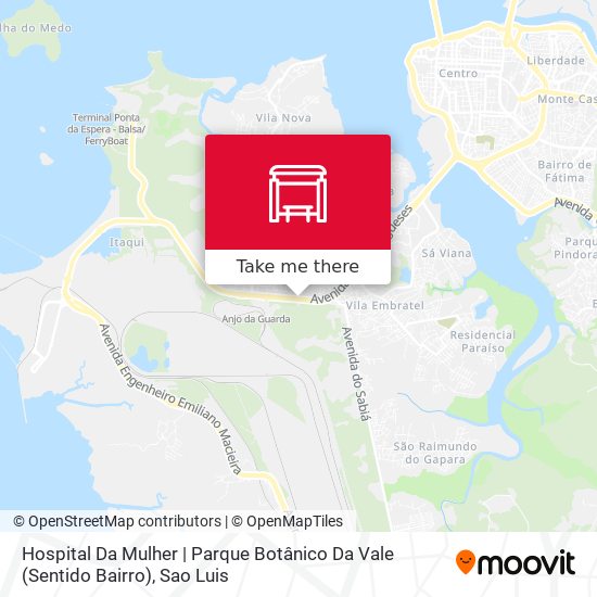 Hospital Da Mulher | Parque Botânico Da Vale (Sentido Bairro) map