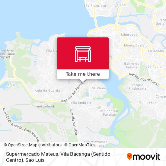 Supermercado Mateus, Vila Bacanga (Sentido Centro) map