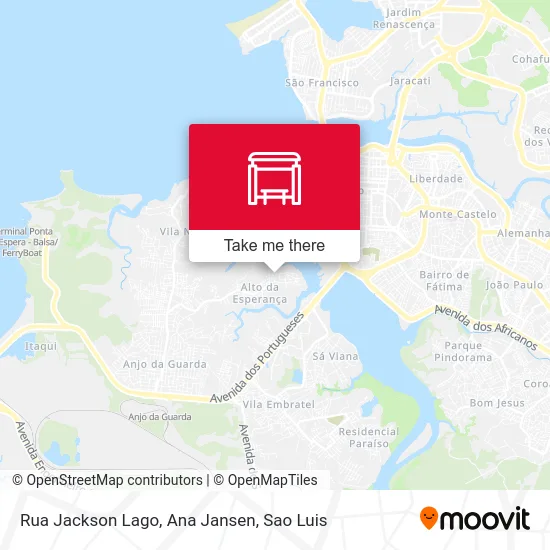Rua Jackson Lago, Ana Jansen map