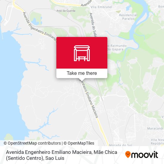 Avenida Engenheiro Emiliano Macieira, Mãe Chica (Sentido Centro) map