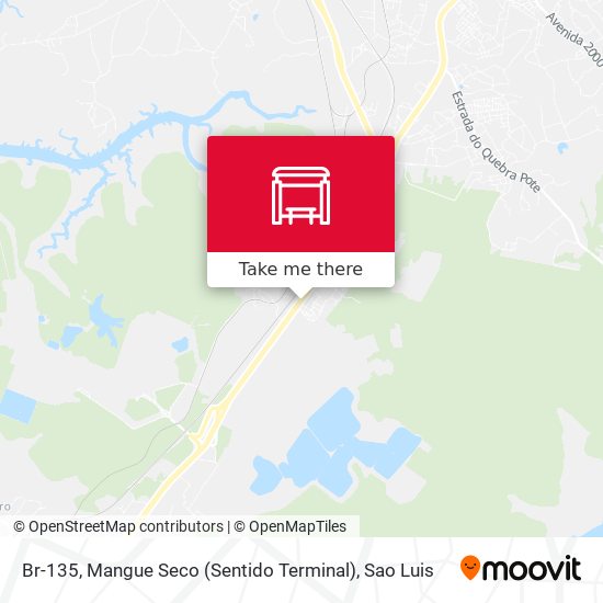 Br-135, Mangue Seco (Sentido Terminal) map