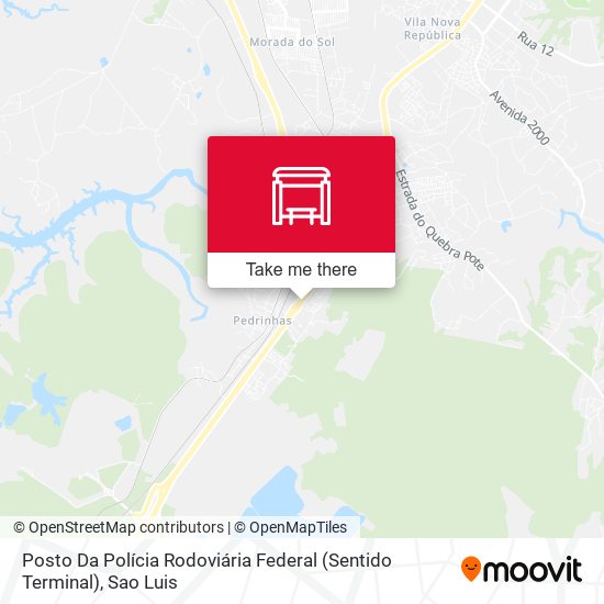 Mapa Posto Da Polícia Rodoviária Federal (Sentido Terminal)