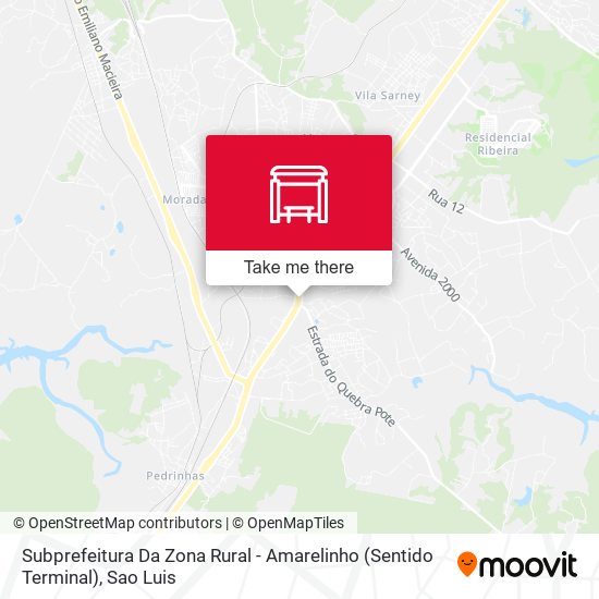 Subprefeitura Da Zona Rural - Amarelinho (Sentido Terminal) map