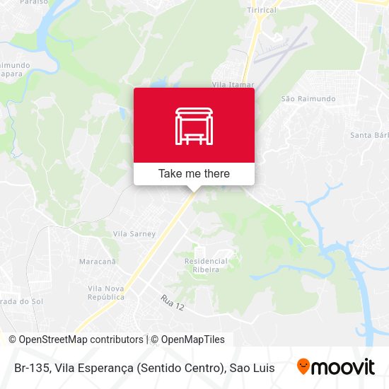 Br-135, Vila Esperança (Sentido Centro) map