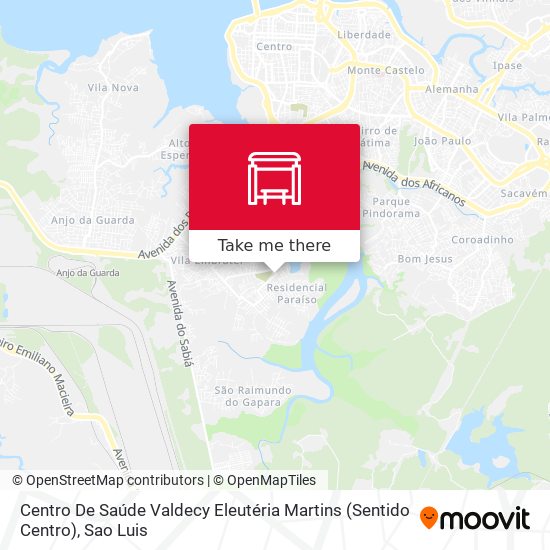 Centro De Saúde Valdecy Eleutéria Martins (Sentido Centro) map
