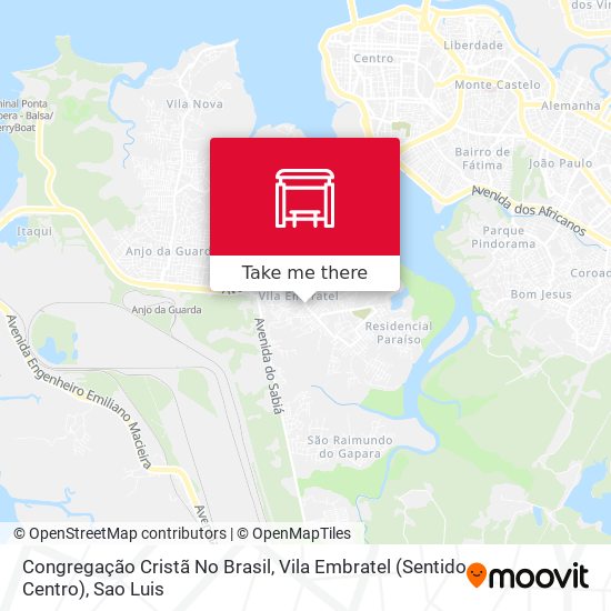 Congregação Cristã No Brasil, Vila Embratel (Sentido Centro) map