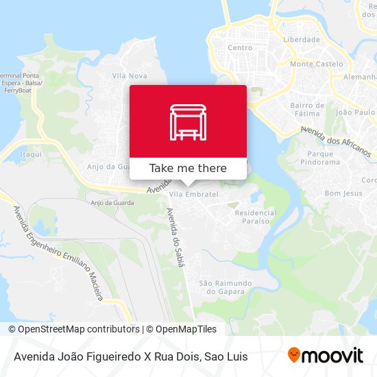 Avenida João Figueiredo X Rua Dois map
