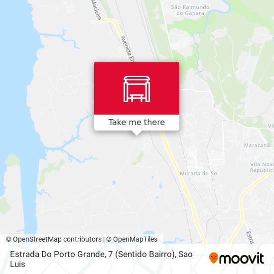 Mapa Estrada Do Porto Grande, 7 (Sentido Bairro)
