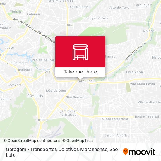 Mapa Garagem - Transportes Coletivos Maranhense