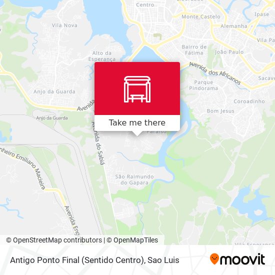 Antigo Ponto Final (Sentido Centro) map
