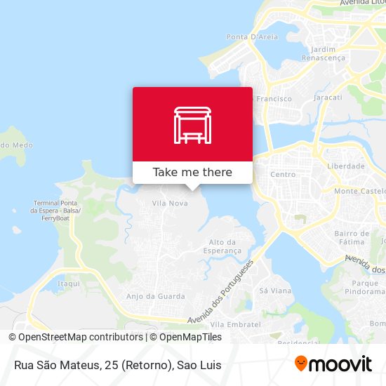Rua São Mateus, 25 (Retorno) map