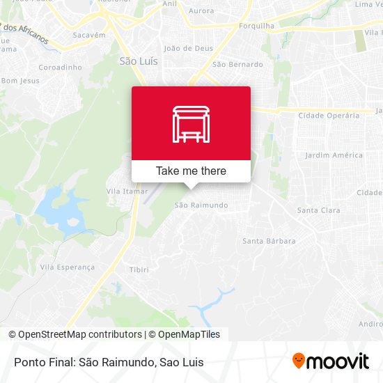 Ponto Final: São Raimundo map