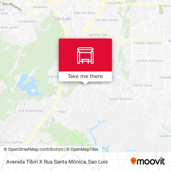 Avenida Tibiri X Rua Santa Mônica map